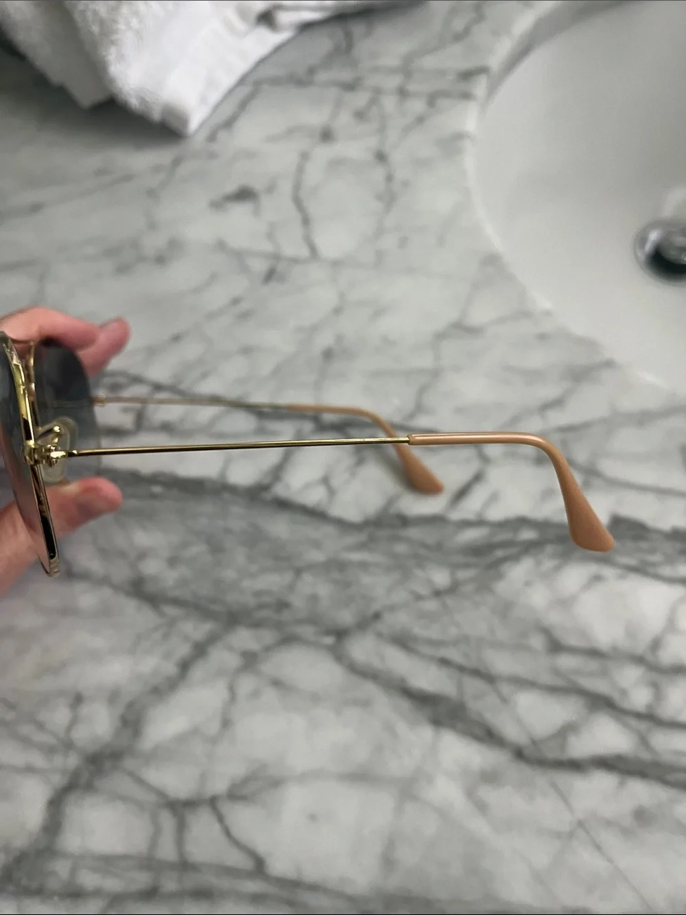 Ray-Ban Aviator Sunglasses - Blue Gradient Lenses, Gold Frame